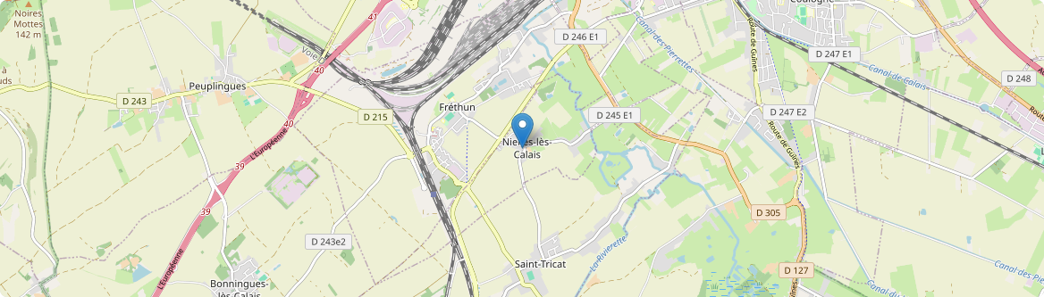 Nielles-lès-Calais - Carte