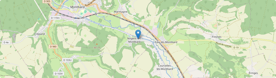 Nogent-lès-Montbard - Carte