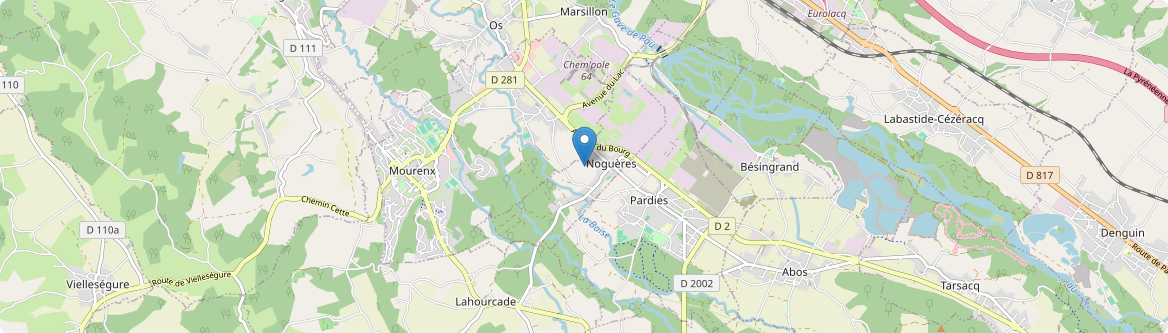 Noguères - Carte