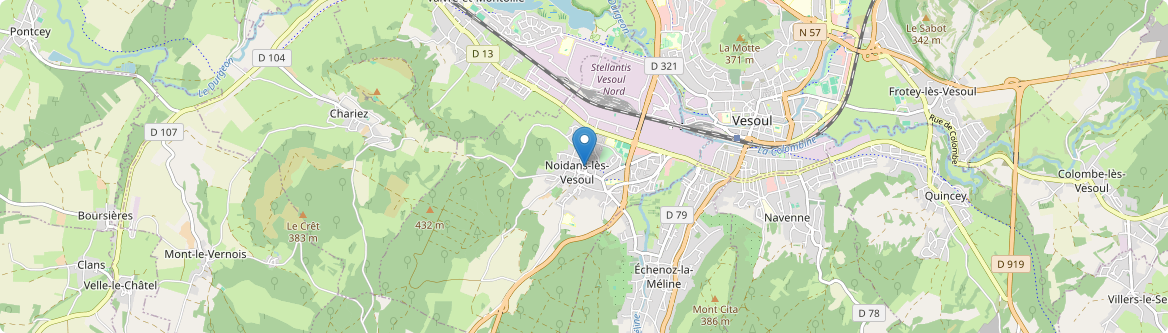 Noidans-lès-Vesoul - Carte