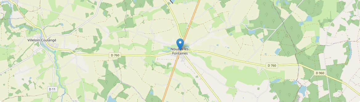 Nouans-les-Fontaines - Carte