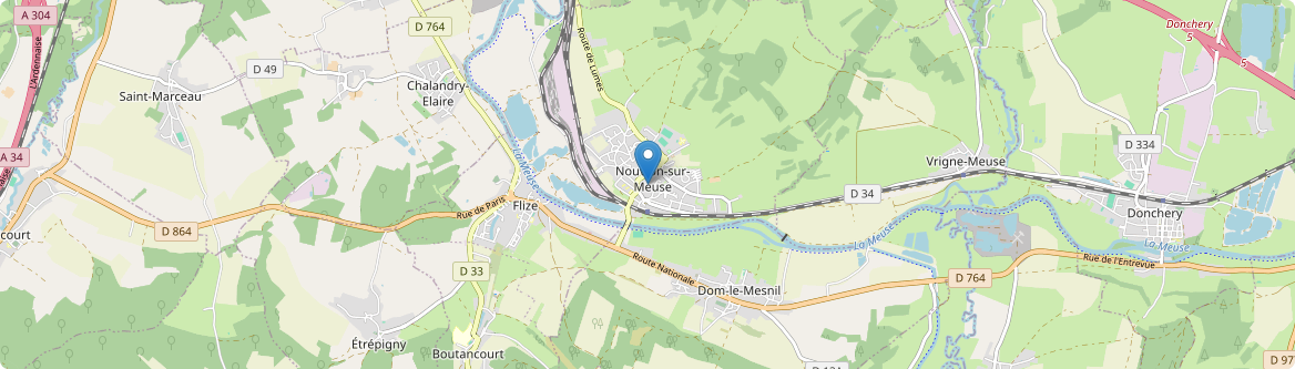 Nouvion-sur-Meuse - Carte