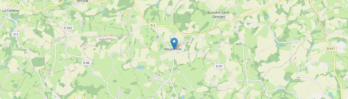 Nouzerines - Carte