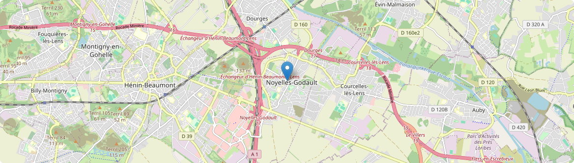 Noyelles-Godault - Carte
