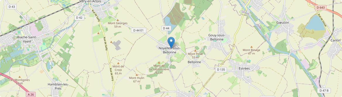 Noyelles-sous-Bellonne - Carte