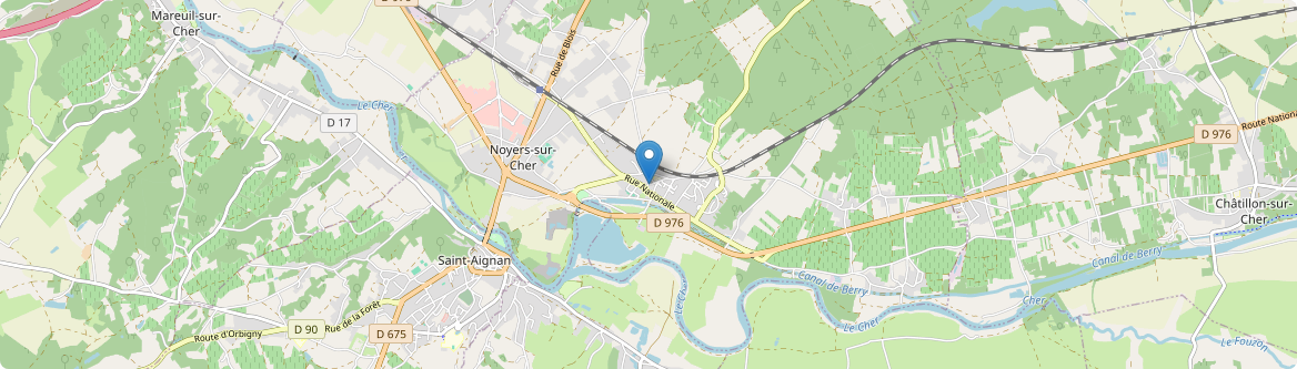 Noyers-sur-Cher - Carte