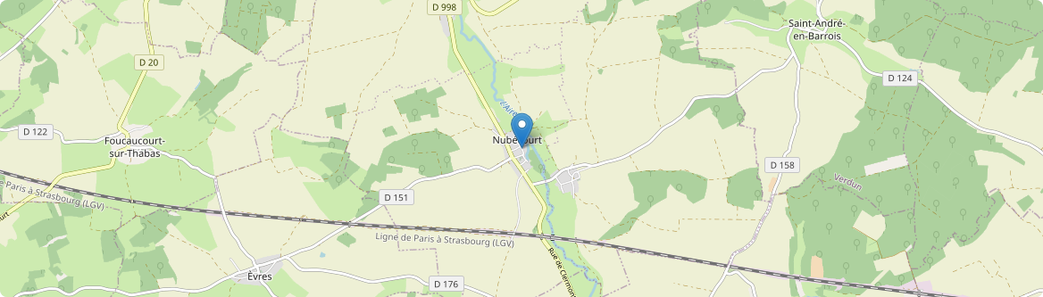 Nubécourt - Carte