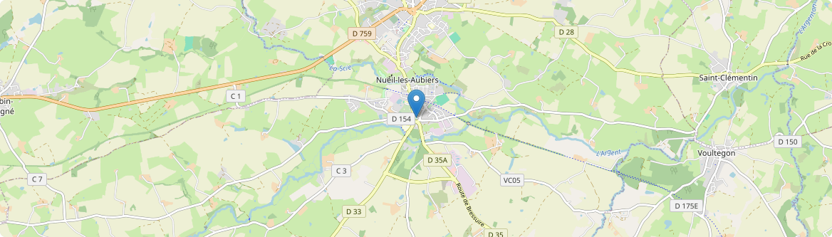 Nueil-les-Aubiers - Carte