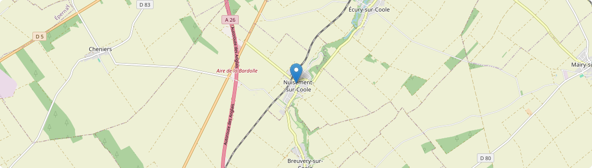 Nuisement-sur-Coole - Carte