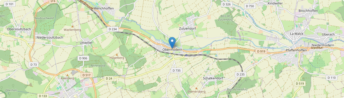 Obermodern-Zutzendorf - Carte