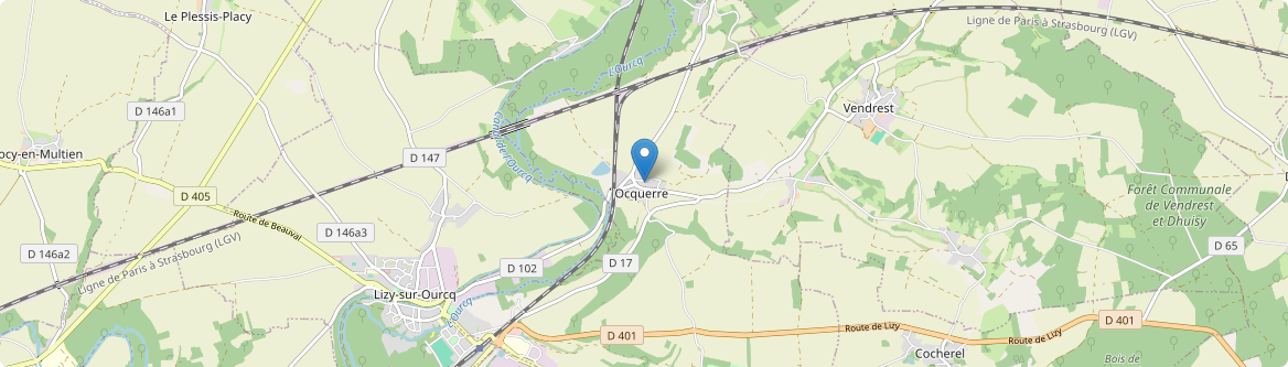 Ocquerre - Carte