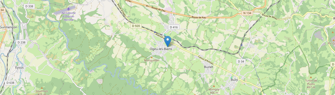Ogeu-les-Bains - Carte