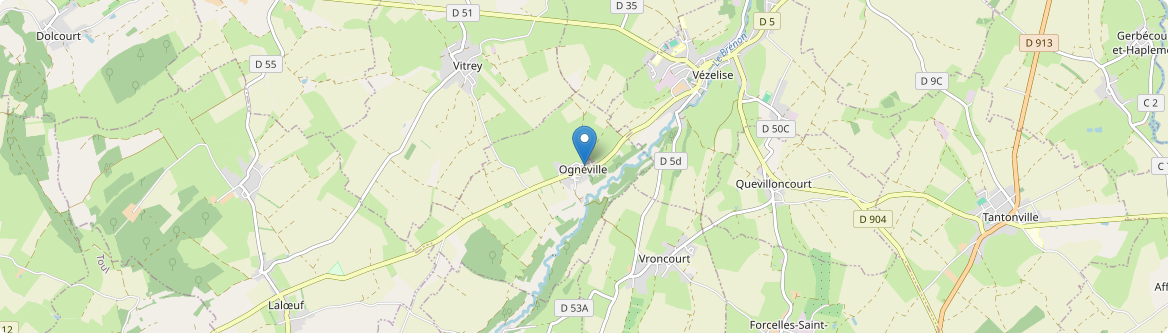 Ognéville - Carte