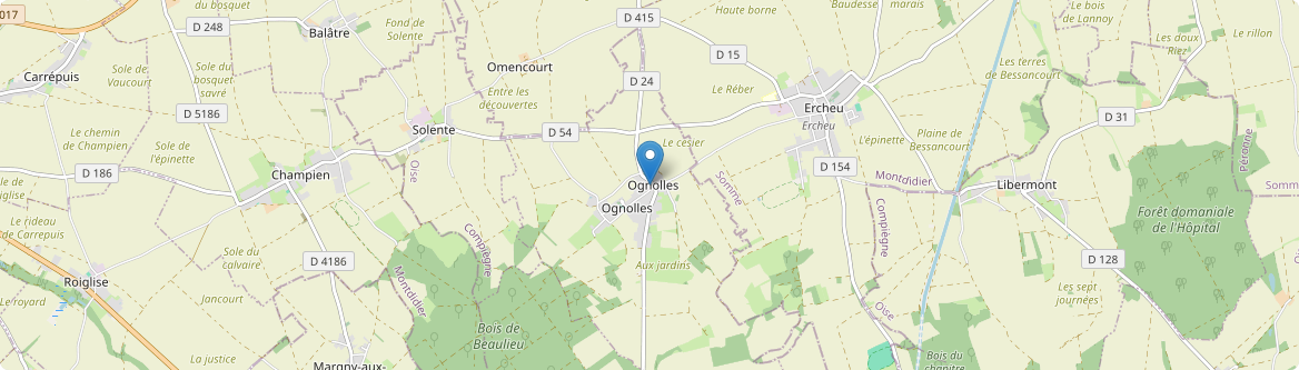 Ognolles - Carte