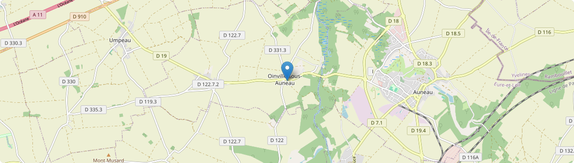 Oinville-sous-Auneau - Carte
