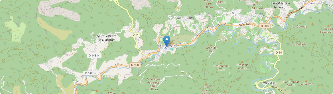 Olargues - Carte