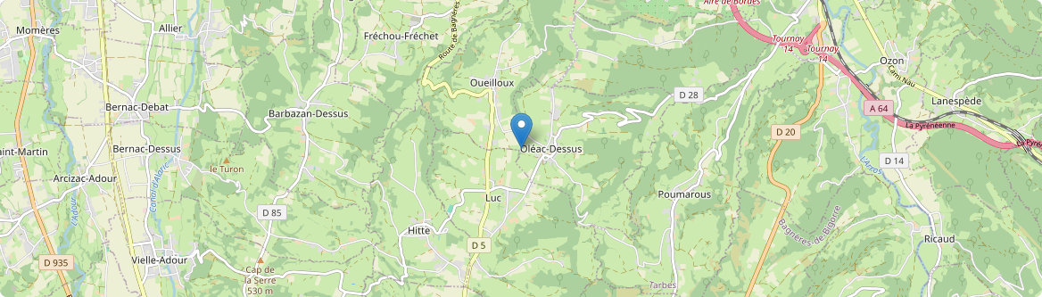 Oléac-Dessus - Carte