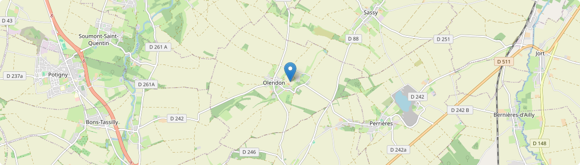 Olendon - Carte