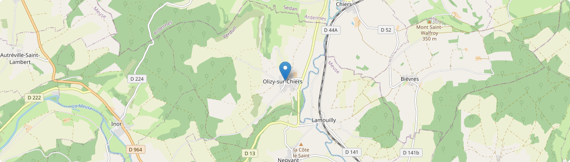 Olizy-sur-Chiers - Carte