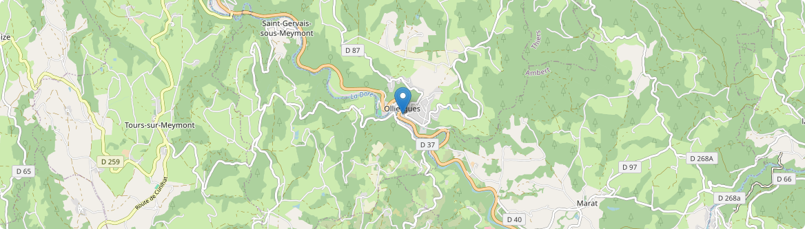 Olliergues - Carte