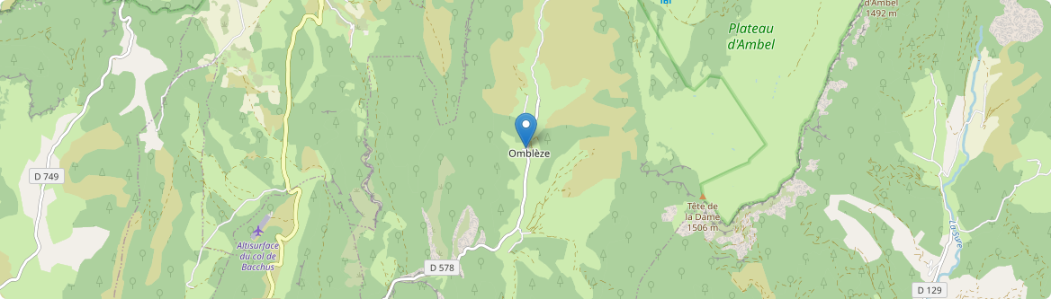 Omblèze - Carte