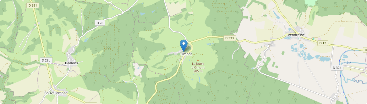 Omont - Carte