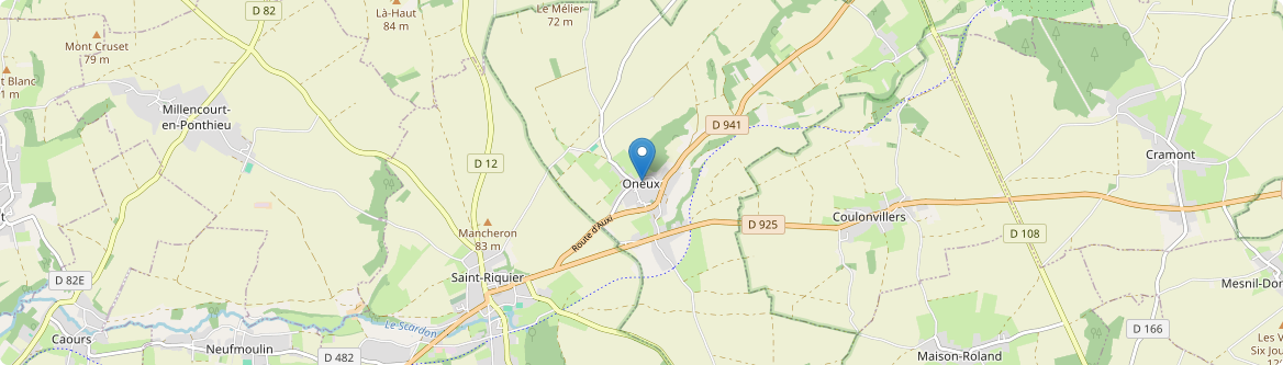 Oneux - Carte