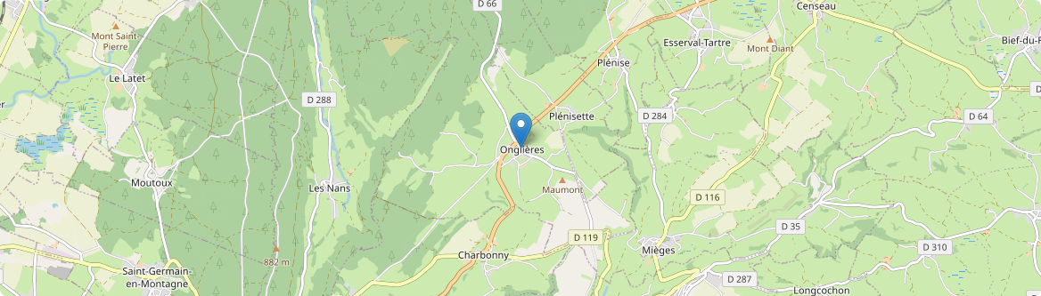 Onglières - Carte