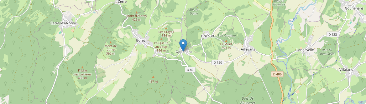Oppenans - Carte