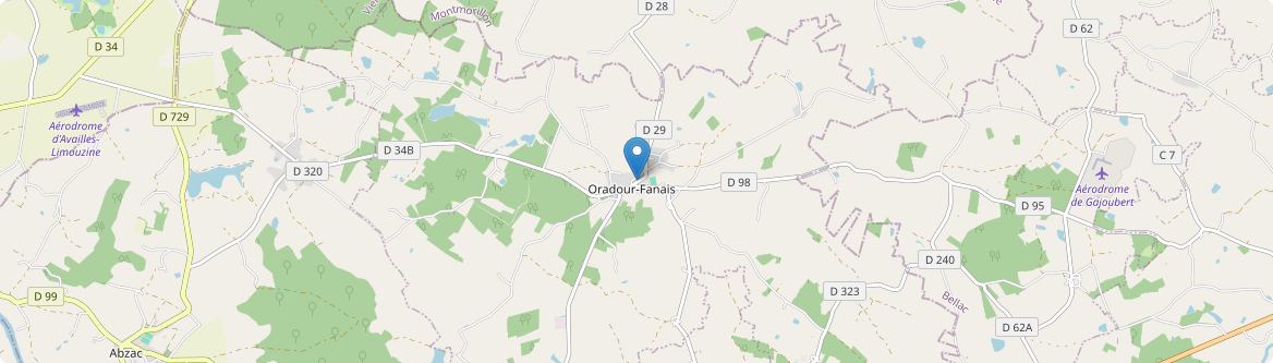 Oradour-Fanais - Carte