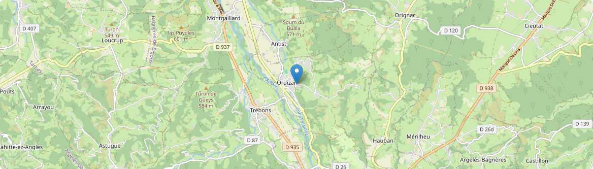 Ordizan - Carte