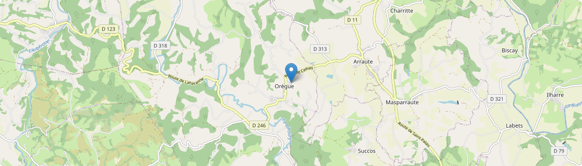 Orègue - Carte