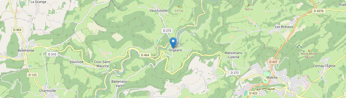 Orgeans-Blanchefontaine - Carte