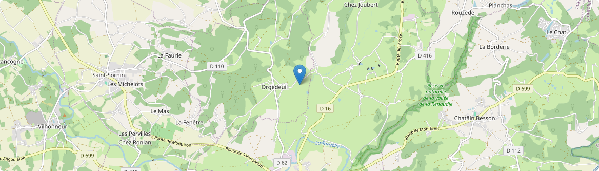 Orgedeuil - Carte