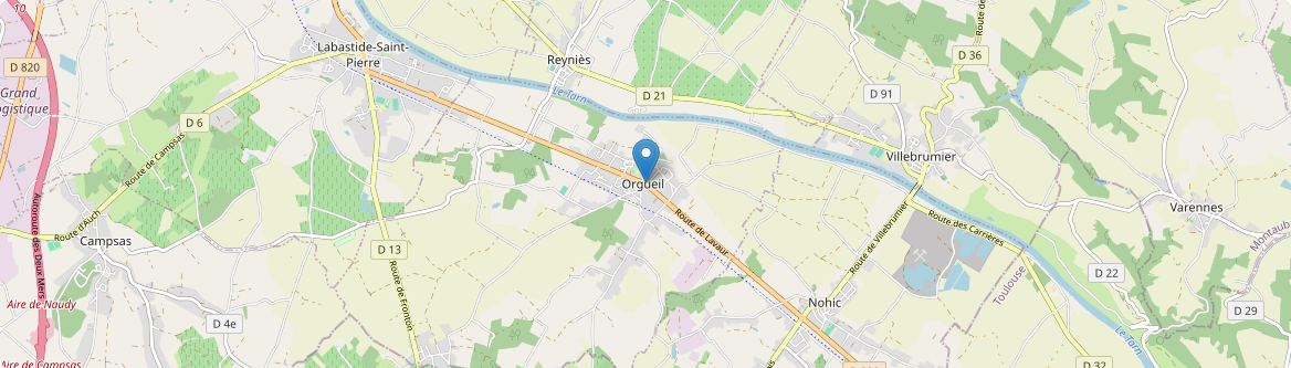 Orgueil - Carte