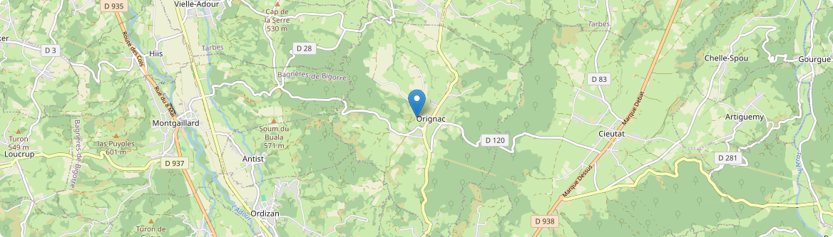 Orignac - Carte