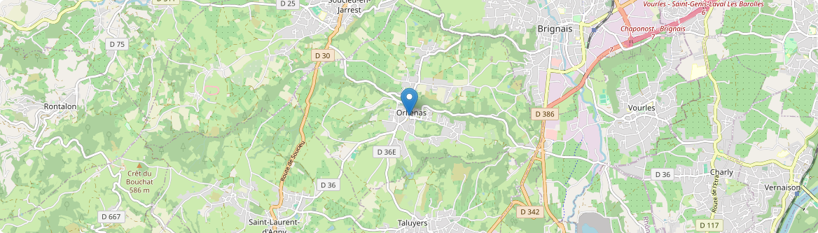 Orliénas - Carte