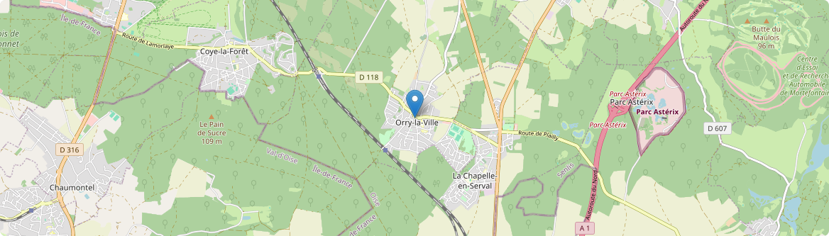 Orry-la-Ville - Carte
