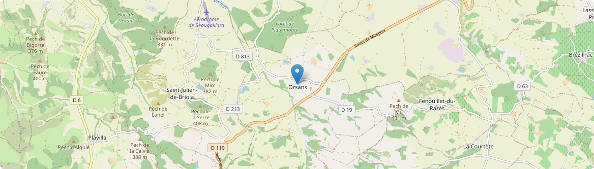 Orsans - Carte