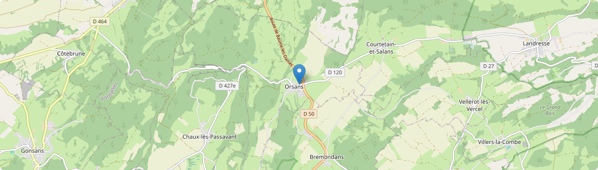Orsans - Carte