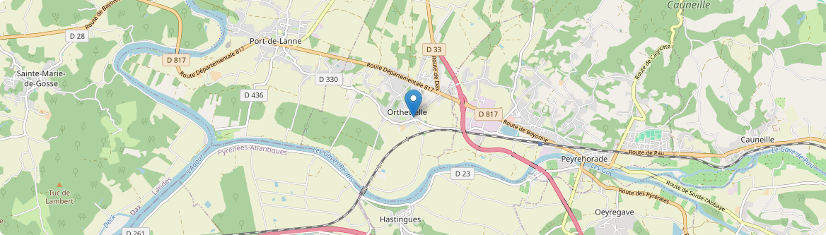 Orthevielle - Carte