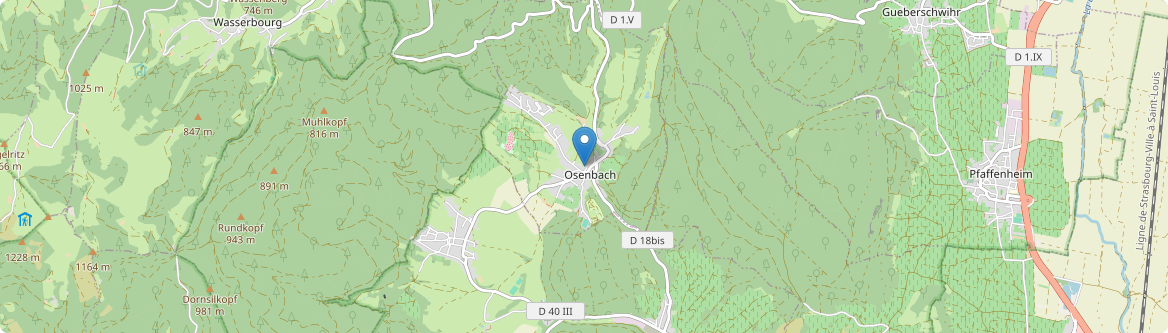 Osenbach - Carte
