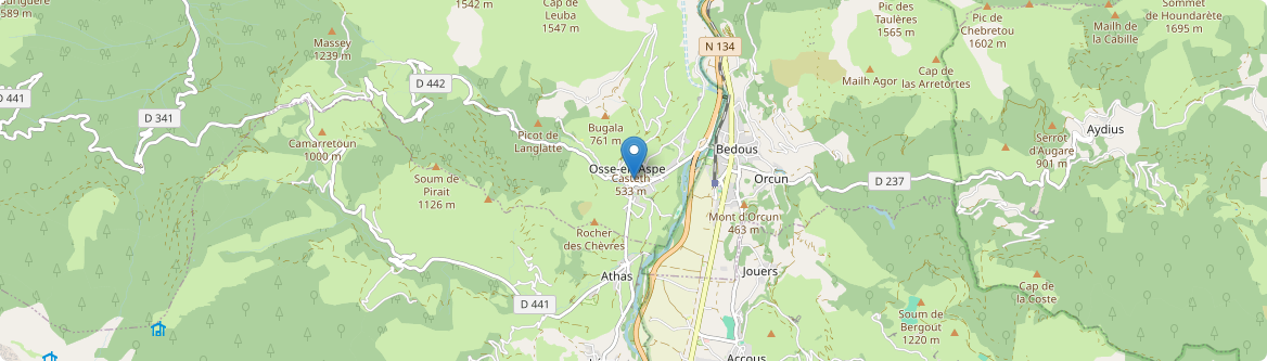 Osse-en-Aspe - Carte