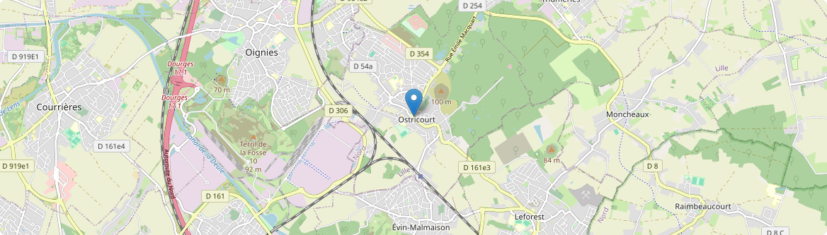 Ostricourt - Carte