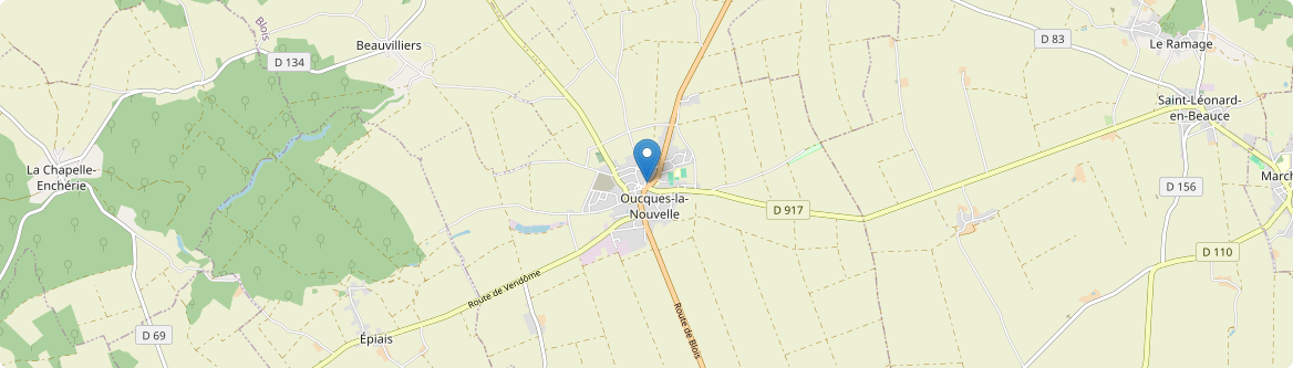 Oucques La Nouvelle - Carte