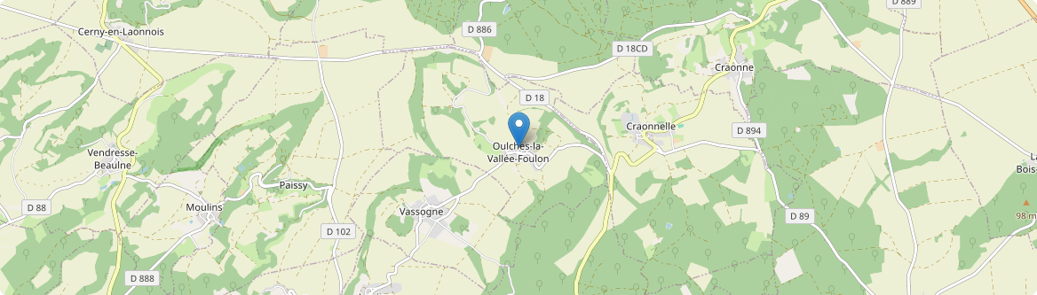 Oulches-la-Vallée-Foulon - Carte