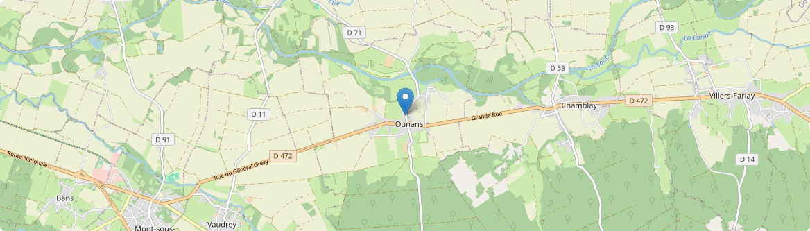 Ounans - Carte