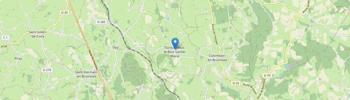 Ouroux-sous-le-Bois-Sainte-Marie - Carte