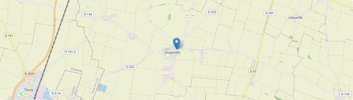 Outarville - Carte