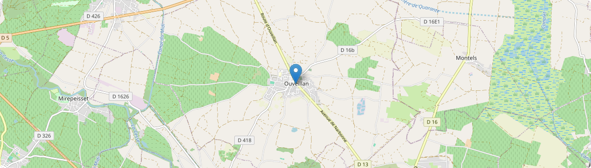 Ouveillan - Carte